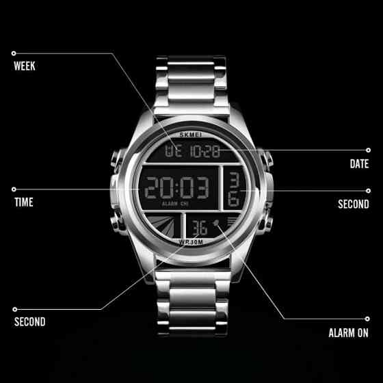 Наручний чоловічий годинник Skmei 1448 Indigo Сріблястий Вінниця