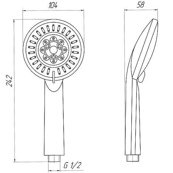 Душова лійка Globus Lux RAYS NS-780-P (000020791) Київ