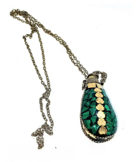 Аромакулон із бронзи з малахітом східний Київ - фото 1