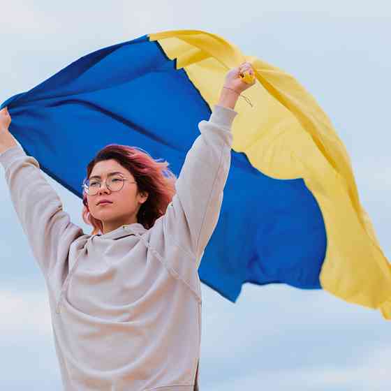 Великий прапор України 135х90см (габардин) SBR Київ