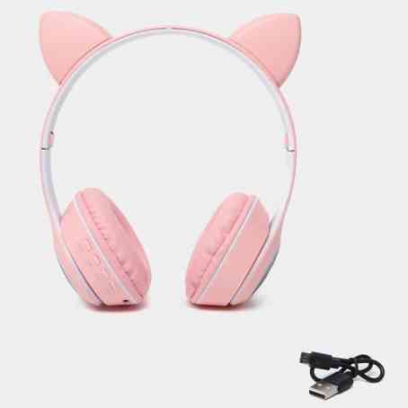 Наушники с кошачьими ушками с микрофоном Cat VZV 23M Наушники ушками и подсветкой cat IM-30 Львов