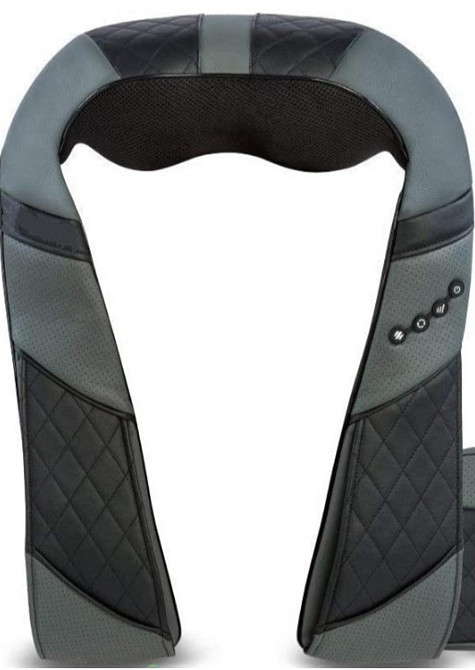 Массажер для шеи и плеч с прогревом, сумкой и адаптером в автомобиль Черный Винница - изображение 1