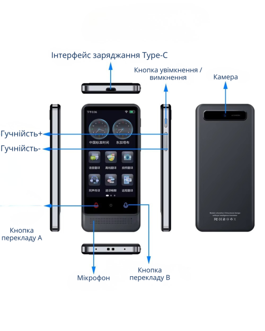 Переводчик электронный с искусственным интеллектом AI Voice+ChatGPT портативный,офлайн-перевод: 22 языка,онлайн-перевод: 137 языка Каменец-Подольский - изображение 10