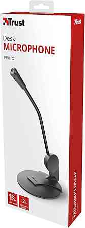 Настольный конденсаторный микрофон Trust Primo 3.5 мм проводной с подставкой 180 см черный Киев