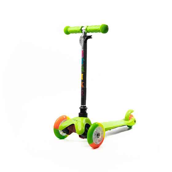 Самокат детский трехколесный iTrike Mini BB 3-013-4-A-GR с подсветкой колес Салатовый Каменец-Подольский