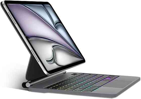 Клавіатура SENGBIRCH Magic Keyboard для iPad Air 13 M3/M2, Чорна, QWERTZ, підсвітка, мультитачпад, чохол Київ