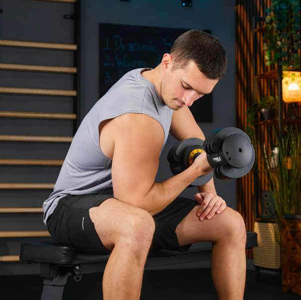 Гантель розбірна регульована Trex Sport 2-11,5кг чорний Киев - изображение 7