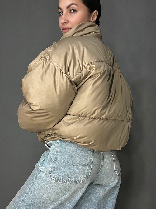 Куртка женская RUIXI 8811 деми легкая воротник стойка с сумочкой широка оверсайз свободный крой, карамель, 48 Киев - изображение 13