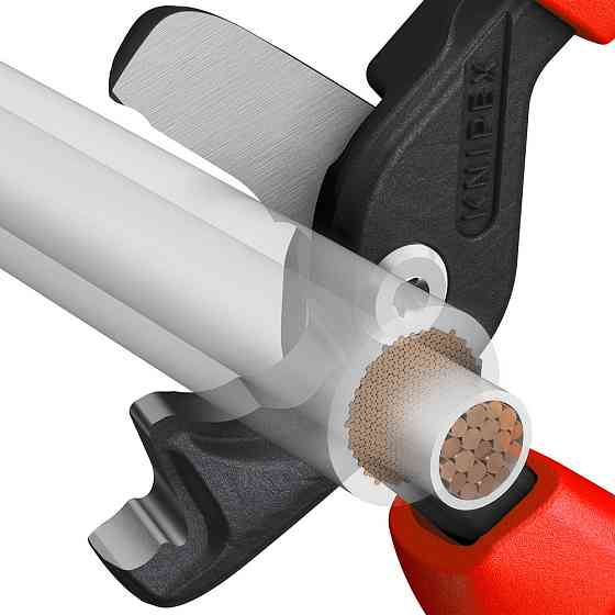 Ножиці для різки кабелів з подвійними ріжучими кромками Knipex 95 12 225 StepCut® XL Одеса