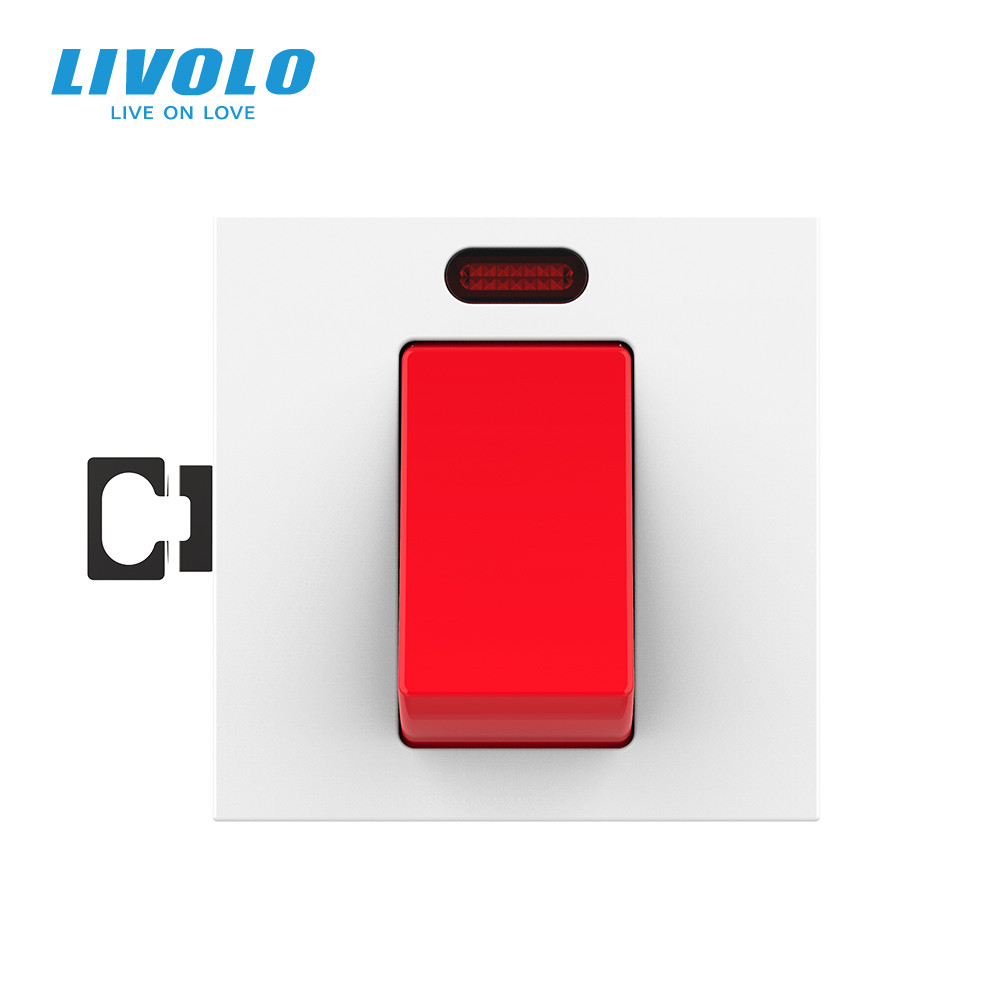 LIVOLO Майстер-вимикач LIVOLO, білий, 20А 230В, модуль без рамки (VL-FCMKV20A-2WP) Коломия - фото 5