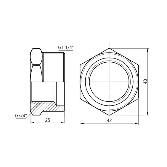 Футорка Thermo Alliance Forte 1" 1/4х3/4" НВ SF3743220 Київ