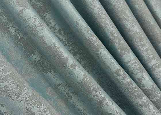 Комплект штор VR-Textil Жаккард Мрамор 200х270 2шт и Тюль 600х270 1148ш-1400т Бирюзово-серый с белым 71-118/7 Киев