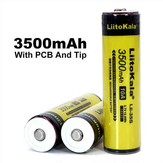 Аккумулятор Liitokala 18650 3500мАч перезаряжаемый Киев