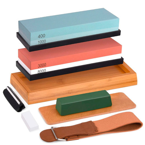 Набір для заточування ножів з бамбуковою підставкою, професійний Вінниця - фото 1