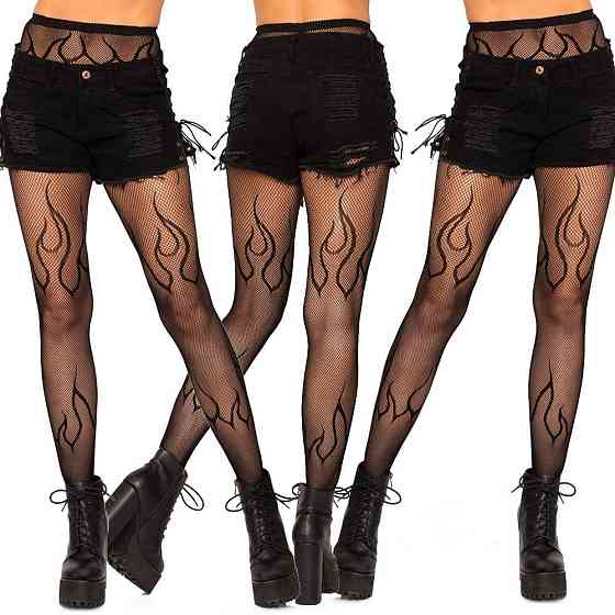 Колготки в сетку пламя женские one size черный Киев