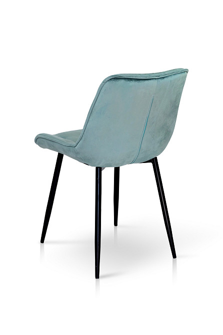 Стілець Прадо чорний/ велюр аквамарин Київ - фото 5