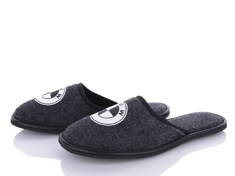 Тапочки чоловічі BMW кімнатні тихий хід Повсть PaGo сірий, тапки Одеса - фото 2