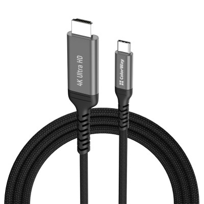 Кабель мультимедійний USB-C to HDMI M 2.0m 4K60Hz black ColorWay (CW-CBCHD077-BK) Вінниця - фото 1