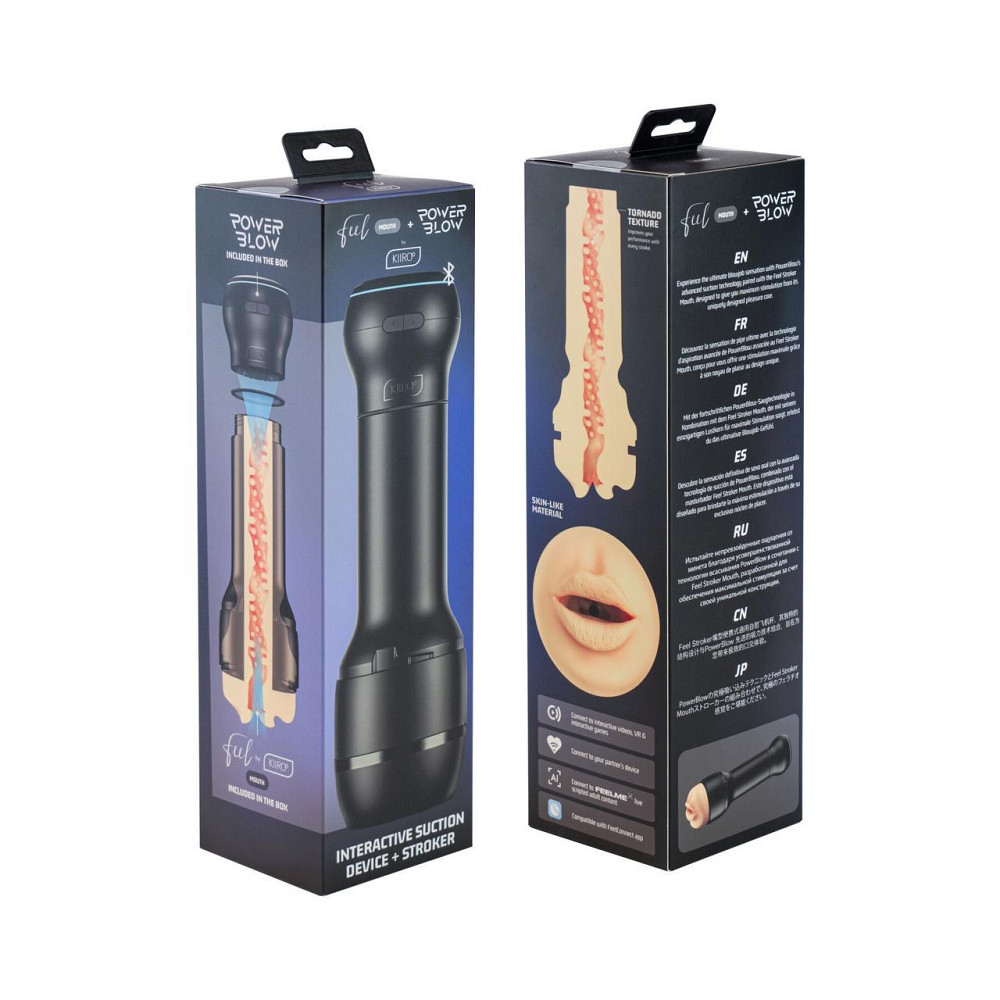 Мастурбатор-ротик Kiiroo Feel Mouth с всасывающей интерактивной насадкой PowerBlow Combo Set Sex Aura Киев - изображение 5