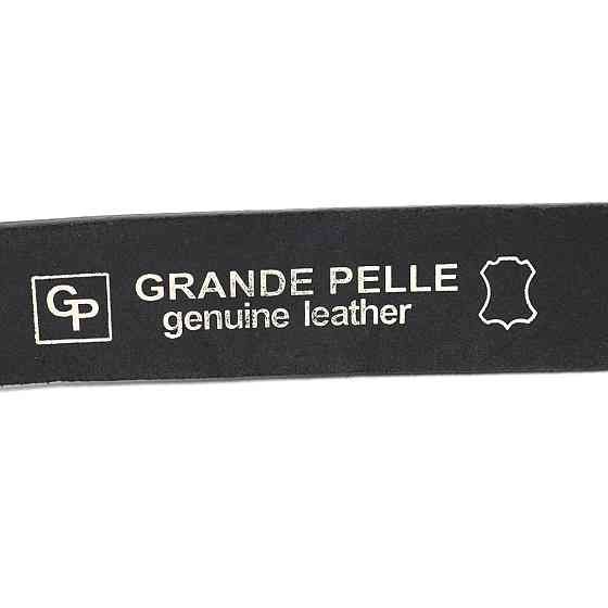 Практичний брючний ремінь для чоловіків з натуральної шкіри GRANDE PELLE 11677 Чорний Київ