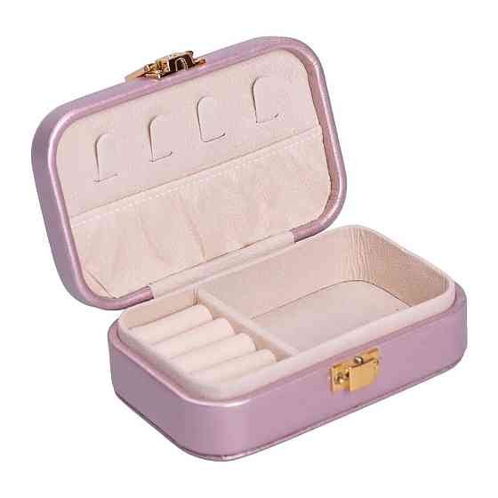 Скринька для прикрас з еко шкіри 12×7.5×4 см із застібкою органайзер для ювелірних виробів HP-5-34P Київ