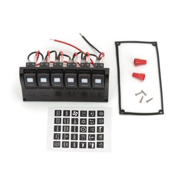 Панель перемикачів 6 клавішна з індикаторами увімкнення C91352 Київ - фото 2