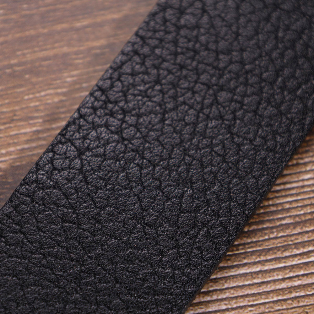 Чоловічий джинсовий ремінь з механічною пряжкою з натуральної шкіри Чорний (BOND) Київ - фото 3