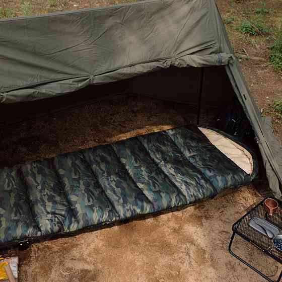 Спальний мішок з капюшоном Naturehike M320 CNK2350WS023, зелений камуфляж, правий Київ