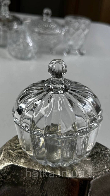 Цукорниця ємність для зберігання скляна "Перлина" 150 мл Київ - фото 1