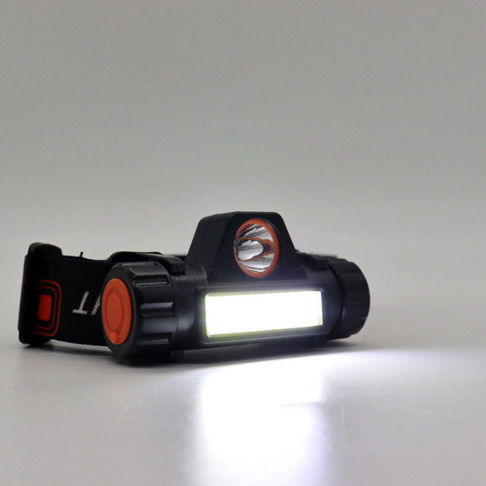 Налобний LED ліхтар 2в1 BL-8101 XPE+COB, з USB / Потужний акумуляторний ліхтарик на голову з магнітом Київ - фото 8
