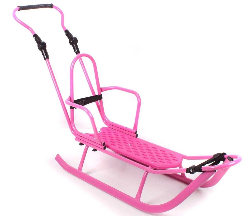 Санки дитячі Adbor Piccolino металеві зі спинкою і регульованою ручкою, для дітей Бежевий Київ - фото 3