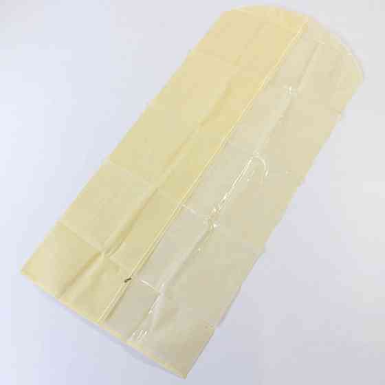 1шт Чохол для одягу на змійці 140х60см,напівпрозорий,Бежевий SBR Київ