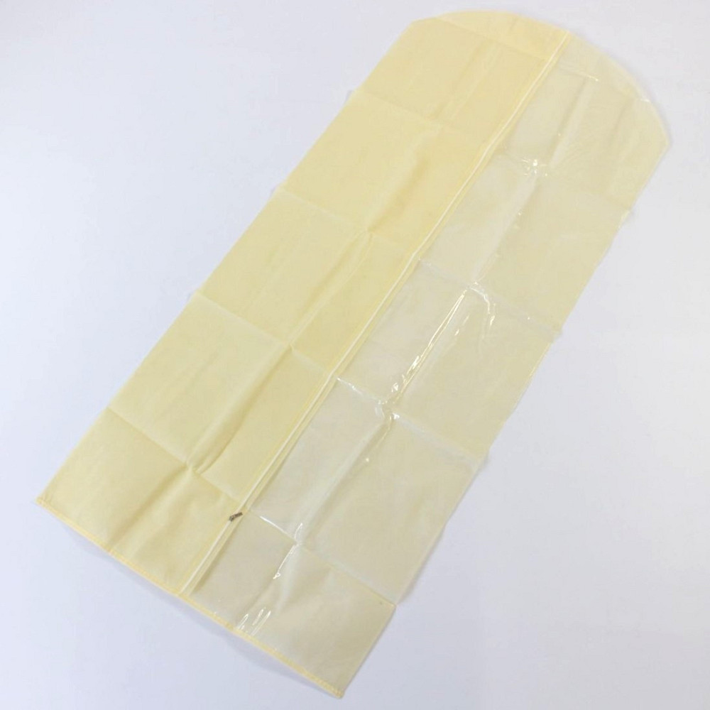 1шт Чохол для одягу на змійці 140х60см,напівпрозорий,Бежевий SBR Київ - фото 3