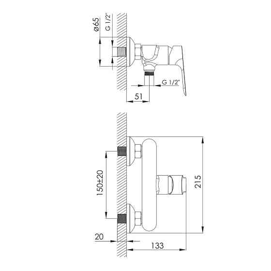 Смеситель для душа Imprese Kucera f03303410AA черный\матовый Киев