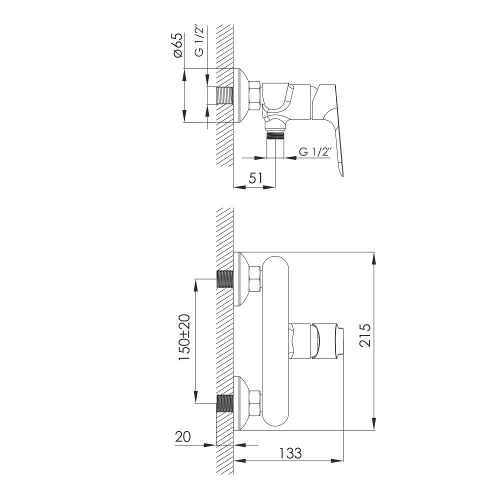 Смеситель для душа Imprese Kucera f03303410AA черный\матовый Киев - изображение 2