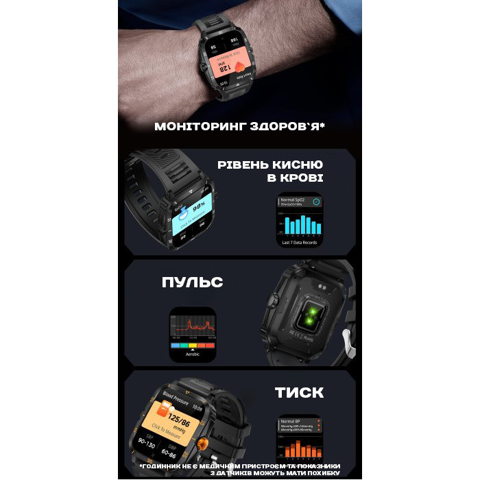 Умные смарт часы Smart Space Pro Черный Винница - изображение 18