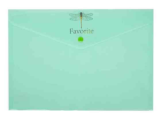 Папка-конверт на кнопке FAVOURITE, PASTEL, А4, мятная BM.3953-38 (6шт/уп) ТМ BUROMAX Киев