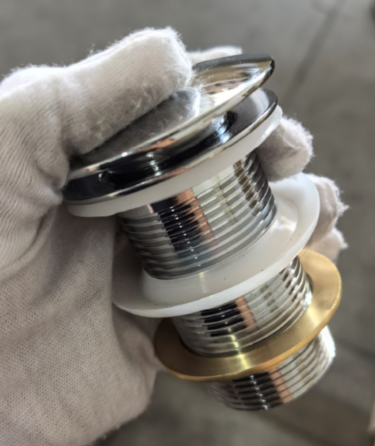 Донный клапан для раковины Koer PW-12-01 1 1/4'' без перелива автоматический СLICK-СLACK (Цвет хром) (KR5798) Киев