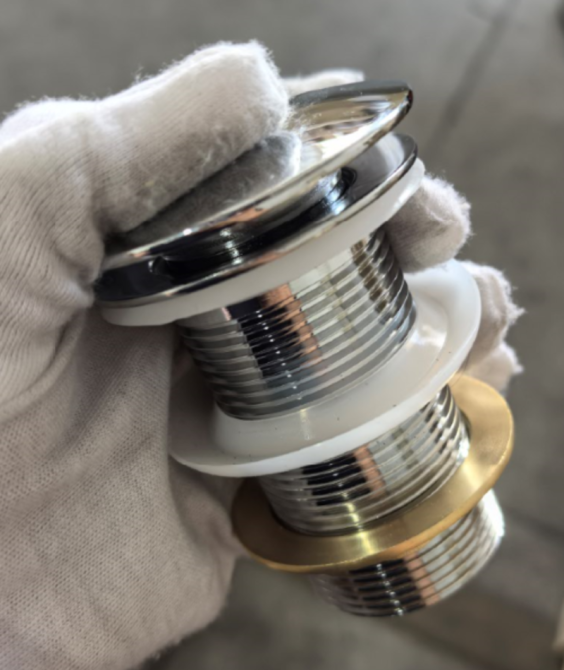 Донный клапан для раковины Koer PW-12-01 1 1/4'' без перелива автоматический СLICK-СLACK (Цвет хром) (KR5798) Киев - изображение 2