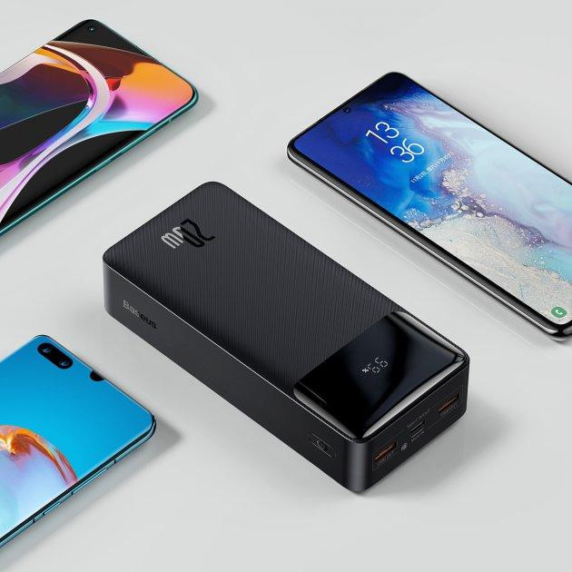 Внешнее зарядное устройство Baseus Bipow Digital Display 30000mAh 20W PPDML-N01 Черный Винница - изображение 8