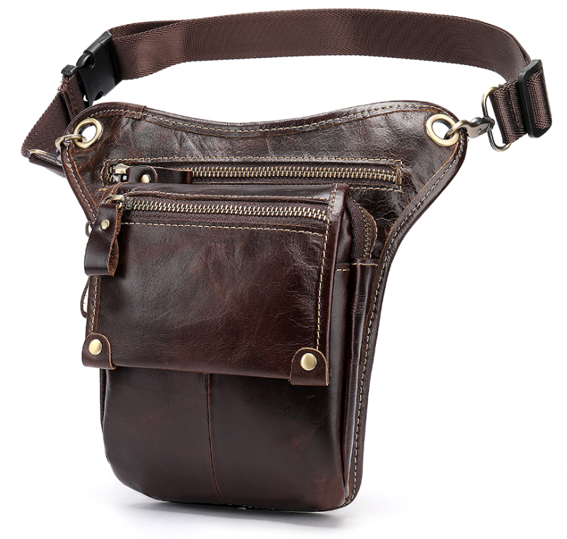 Сумка-барсетка на пояс мужская кожаная Vintage 20013 Коричневая Киев - изображение 4