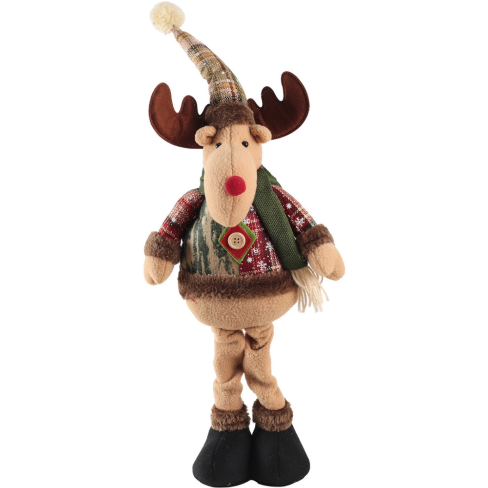 Новорічна фігурка під ялинку новорічний олень 50см новорічна мяка іграшка олень під ялинку Київ - фото 10