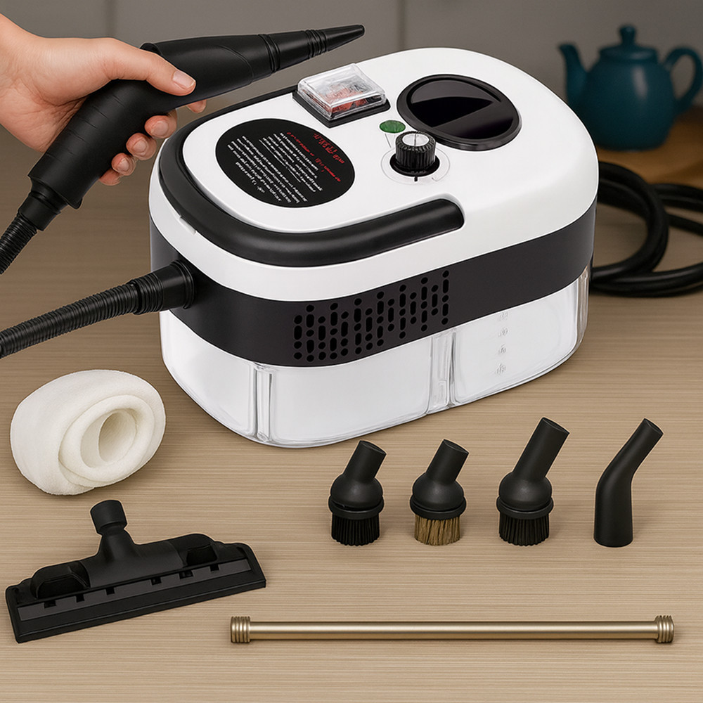 Портативний пароочисник для дому 2500Вт,1200мл,6 режимів + 7 насадок SBR Київ - фото 1
