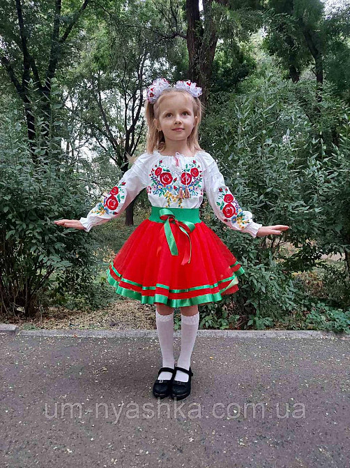 Костюм вишиванка "Розалія червона" для дівчаток 104-152 Кривий Ріг - фото 9