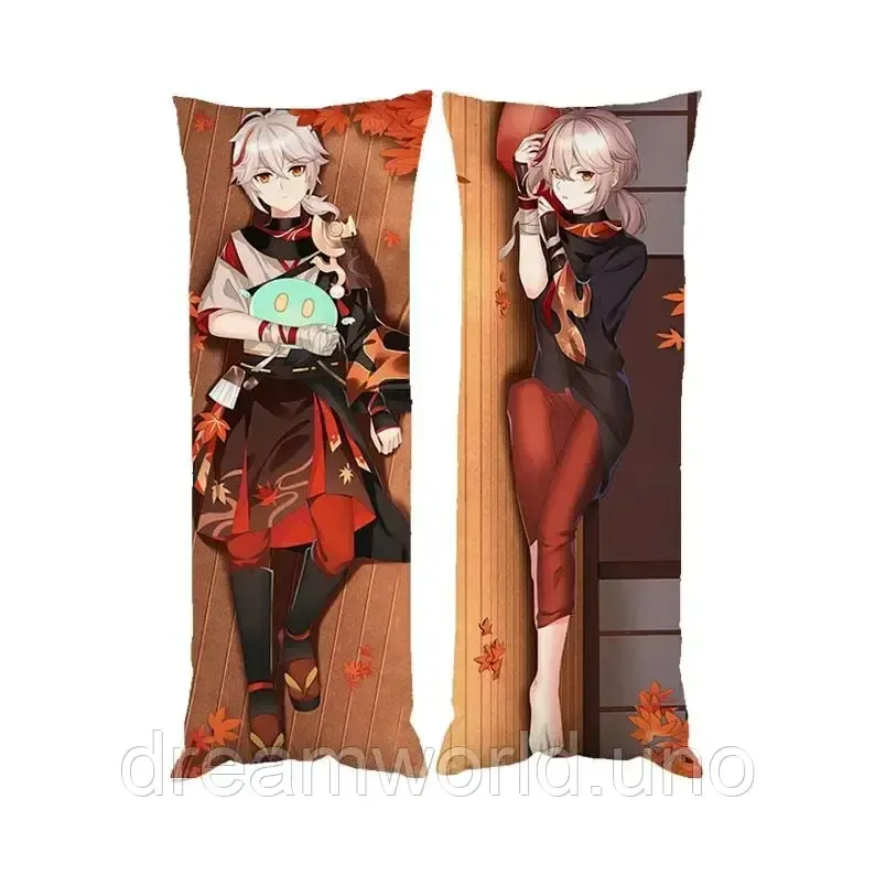 Подушка дакимакура Кадзуха Геншин Импакт декоративная партовая подушка для обнимания 30х60 Харьков - изображение 1