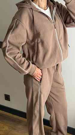 Жіночий теплий костюм-двійка з кантом двосторонній фліс Моко, 42/44 Одеса