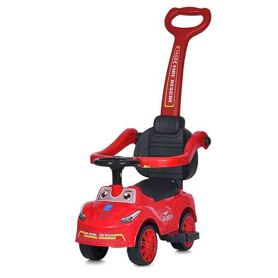 Дитяча каталка-толокар M 5763L-3 червоний, з батьківською ручкою Вінниця