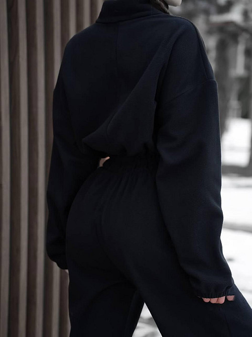 Женский теплый повседневный комбинезон из флиса Темно-синий, 42/46 Одесса - изображение 5