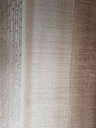 Шпалери вінілові на флізеліні Marburg Loft 0.53х10 смуги розмиті коричневі кремові золотисті Київ