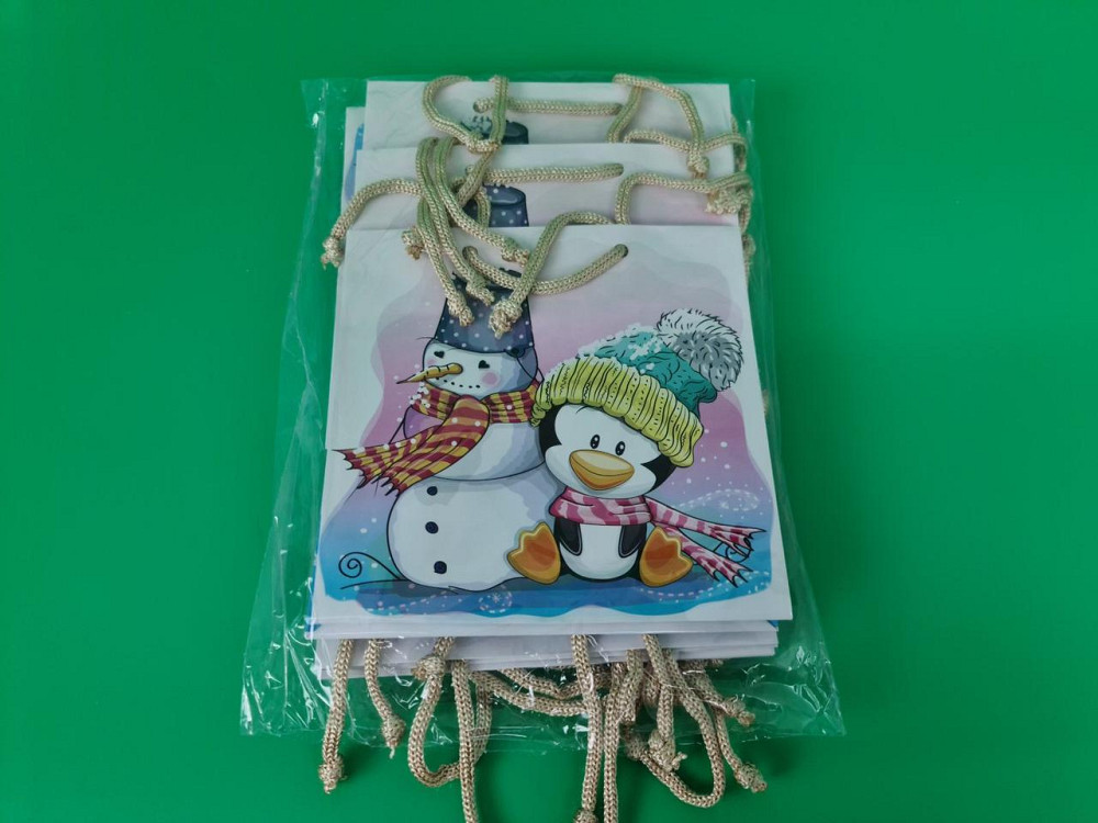 Новогодние, бумажные ,подарочные  пакеты с ручкой Чашка 16/16/8-017 (12 шт) Харьков - изображение 4